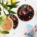 Iron Man Stained Glass Decor Coaster - Gift Idea
