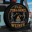 Funny Campfire Weiner Joke Car Spare Tire Cover