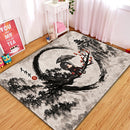 Itachi Uchiha Japan Ink Style Rectangular Area Rug