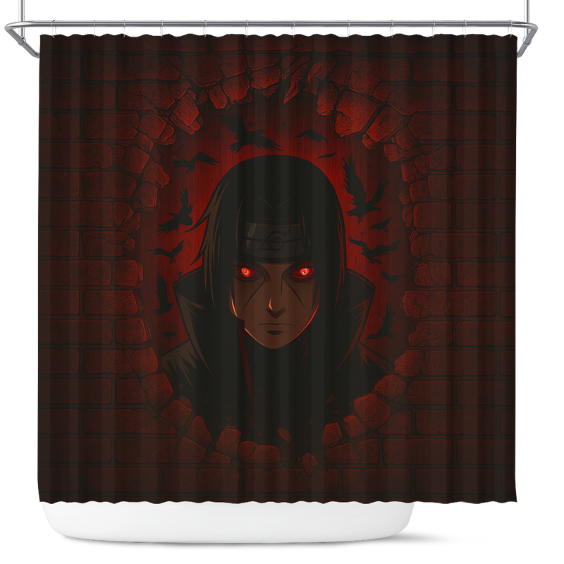 Itachi Uchiha Break Wall Shower Curtain