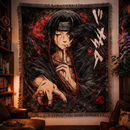 Itachi Uchiha Genjutsu Woven Throw Blanket