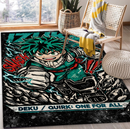 Izuku Midoriya In Anime My Hero Academia Rectangular Area Rug