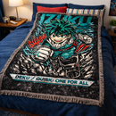 Izuku Midoriya In Anime My Hero Academia Woven Throw Blanket