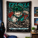 Izuku Midoriya In Anime My Hero Academia Woven Throw Blanket