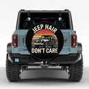 Jeep Hair Don't Care Retro Vintage Car Spare Tire Cover