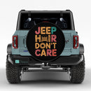Jeep Hair Dont Care Typo Car Spare Tire Cover