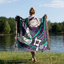 Neon Anime Gojo Jujutsu Kaisen Woven Throw Blanket