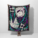Neon Anime Gojo Jujutsu Kaisen Woven Throw Blanket