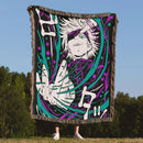 Neon Anime Gojo Jujutsu Kaisen Woven Throw Blanket