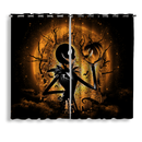 Jack Skellington Nightmare Before Christmas Moonlight Window Curtain