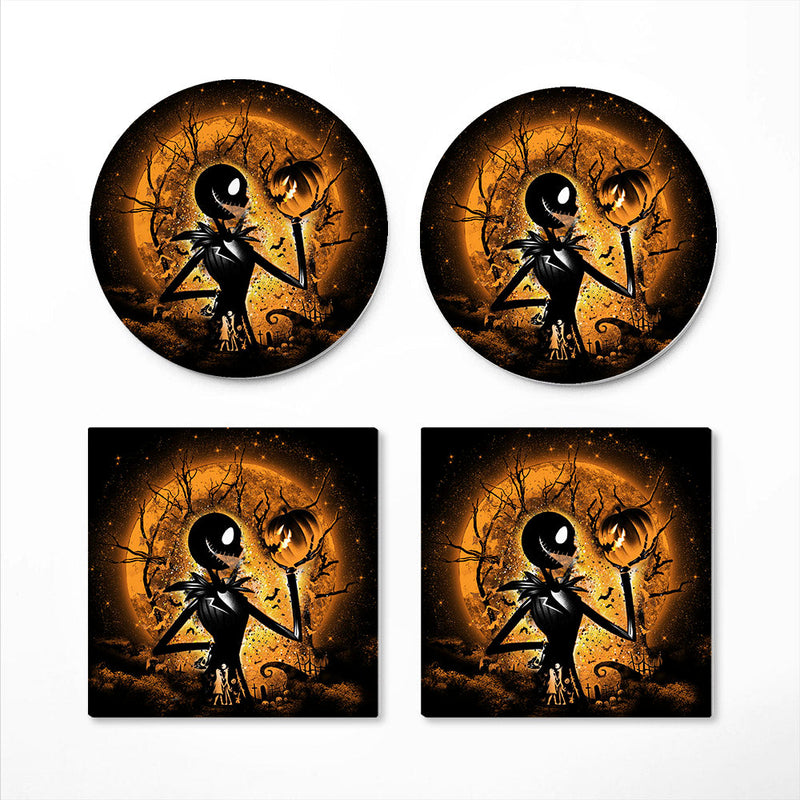 Jack Skellington Nightmare Before Christmas Moonlight Ceramic Decor Coaster - Gift Idea