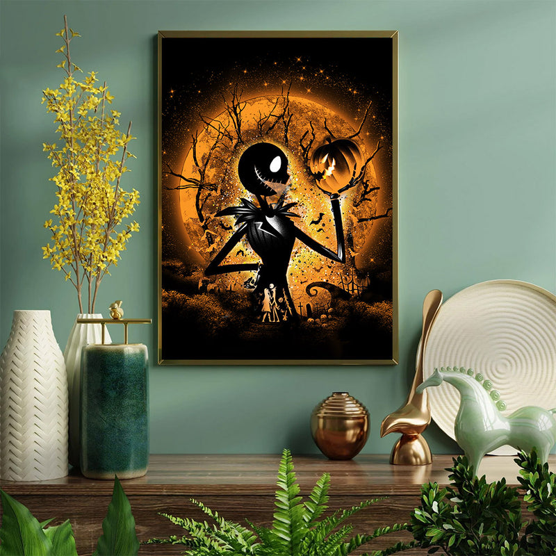 Jack Skellington Nightmare Before Christmas Moonlight - Living Room - Canvas Wall Art - Print - Wall Decor