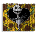 Jack Skellington Nightmare Before Christmas Sunflower Zipper Window Curtain