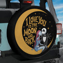 Jack And Sally I Love You To The Moon And Back Car Spare Tire Cover
