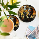 Jack Sally Nightmare Stained Glass Decor Coaster - Gift Idea