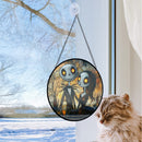Jack Sally Nightmare Round Stained Glass Suncatcher