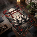 Japanese Fox Spirit Rectangular Area Rug