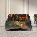 Japanese Street Woven Throw Blanket
