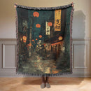 Japanese Street Woven Throw Blanket