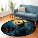 Jason Voorhees Horror Movies Starry Night Round Rug