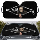 Jason Voorhees Peeking Zip Custom Car Windshield Sunshades