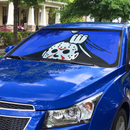 Jason Voorhees Friday the 13th horror movie Hide Blue Car Auto Sunshades
