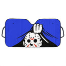 Jason Voorhees Friday the 13th horror movie Hide Blue Car Auto Sunshades