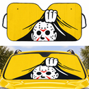 Jason Voorhees Friday the 13th Horror Movie Hide Yellow Car Auto Sunshades