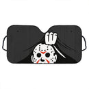 Jason Voorhees Friday the 13th Horror Movie Hide Gray Car Auto Sunshades