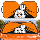 Jason Voorhees Friday the 13th Horror Movie Hide Orange Car Auto Sunshades