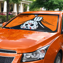 Jason Voorhees Friday the 13th Horror Movie Hide Orange Car Auto Sunshades