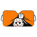 Jason Voorhees Friday the 13th Horror Movie Hide Orange Car Auto Sunshades