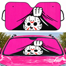 Jason Voorhees Friday the 13th Horror Movie Hide Pink Car Auto Sunshades