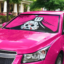 Jason Voorhees Friday the 13th Horror Movie Hide Pink Car Auto Sunshades