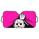 Jason Voorhees Friday the 13th Horror Movie Hide Pink Car Auto Sunshades