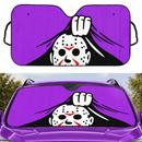 Jason Voorhees Friday the 13th Horror Movie Hide Purple Car Auto Sunshades