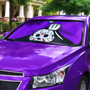 Jason Voorhees Friday the 13th Horror Movie Hide Purple Car Auto Sunshades