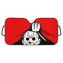 Jason Voorhees Friday the 13th Horror Movie Hide Red Car Auto Sunshades