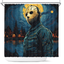 Jason Voorhees Horror Movies Starry Night Shower Curtain