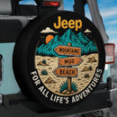 Jeep For All Life's Adventures Car Spare Tire Cover