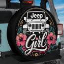 Jeep Girl Floral Custom Wheel Cover With Camera Hole