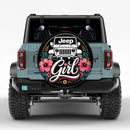 Jeep Girl Floral Custom Wheel Cover With Camera Hole