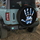 Jeep Hand Blue Camo Car Spare Tire Cover