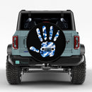 Jeep Hand Blue Camo Car Spare Tire Cover