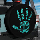 Jeep Hand Mint Camo Car Spare Tire Cover