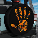 Jeep Hand Orange Camo Car Spare Tire Cover