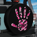 Jeep Hand Pink Camo Car Spare Tire Cover