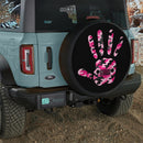 Jeep Hand Pink Camo Car Spare Tire Cover