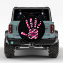Jeep Hand Pink Camo Car Spare Tire Cover
