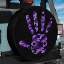 Jeep Hand Purple Camo Car Spare Tire Cover